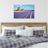 Bloemen en molens canvasprint canvas afdruk (Insitu (Slaapkamer))