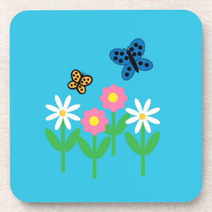 Bloemen en Onderzetter van botervliegen (harde kun