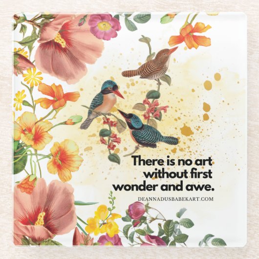 Bloemen en Onderzetters van glas (Voorkant)