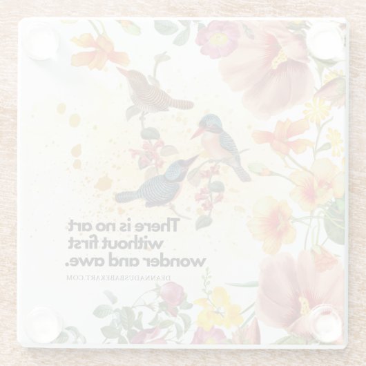 Bloemen en Onderzetters van glas (Achterkant)