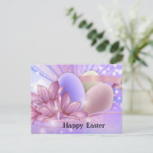 Bloemen en paaseieren feestdagenkaart (Staand voorkant)