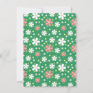 Bloemen en paaseieren - Paaspatroon - Kute Feestdagenkaart