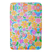 Bloemen en Paisley Badmat (Voorkant Verticaal)
