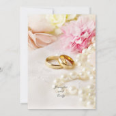 Bloemen en parelpitten save the date (Achterkant)
