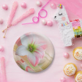 Bloemen en parels papieren bordje (Feest)