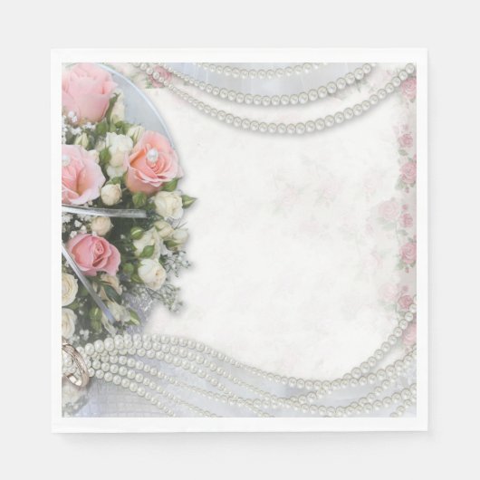 Bloemen en Parels Servet (Voorkant)