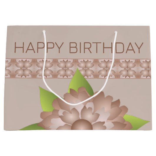 Bloemen en patronen groot cadeauzakje (Voorkant)