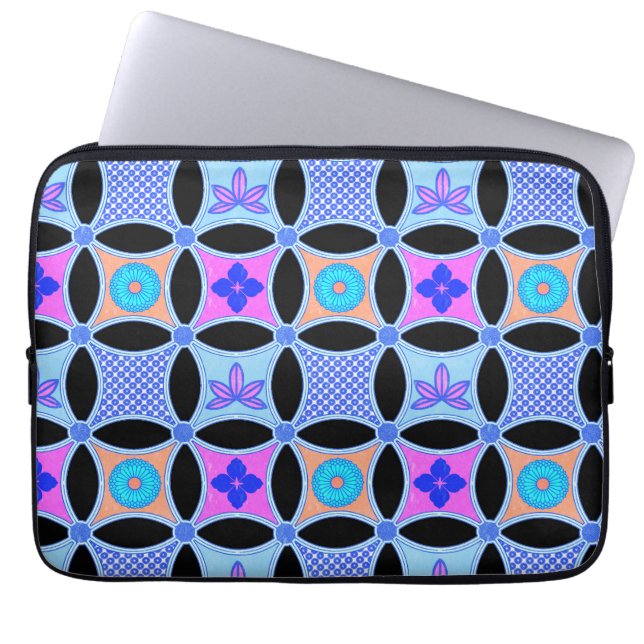 Bloemen en Patronen Laptop Sleeve (Voorkant)