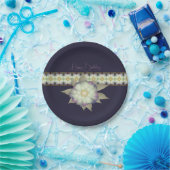 Bloemen en patroon mix papieren bordje (Feest)