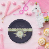 Bloemen en patroon mix papieren bordje (Feest)