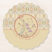 Bloemen en patroon ontwerp kartonnen onderzetters (Voorkant)