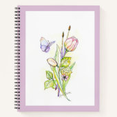 Bloemen en penselen notitieboek (Voorkant)