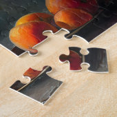 Bloemen en perziken legpuzzel (Zijkant)