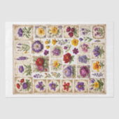 Bloemen en planten decoupage-element om #6 uit te  tissuepapier (Voorkant)