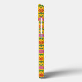 Bloemen en Polka Dots op Gele iPad Case (Achterkant / Links)