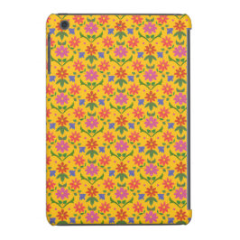 Bloemen en Polka Dots op Gele iPad Mini Case