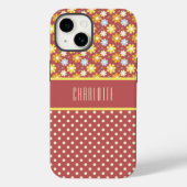 bloemen en Polka Dots Phone Case (Achterkant)