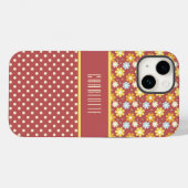 bloemen en Polka Dots Phone Case (Achterkant (horizontaal))