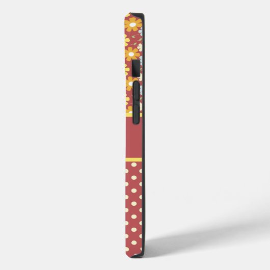 bloemen en Polka Dots Phone Case (Achterkant / Links)