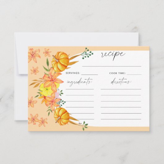 Bloemen- en pompoenboog - receptkaart (Voorkant)