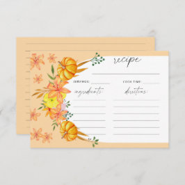 Bloemen- en pompoenboog - receptkaart