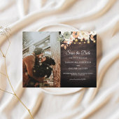  bloemen en pompoenherfst aankondigingskaart