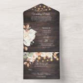 bloemen en pompoenherfst all in one uitnodiging (Binnen)