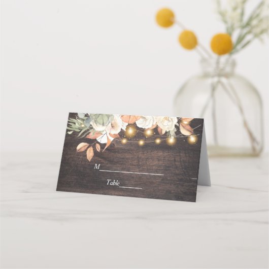 bloemen en pompoenherfst plaatskaartje (Voorkant)