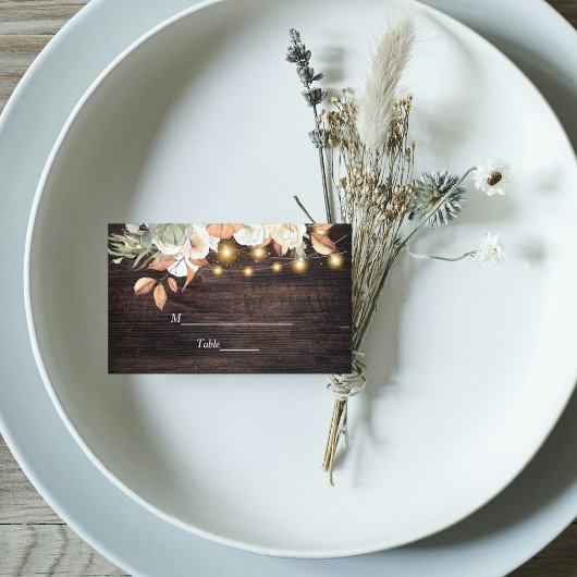  bloemen en pompoenherfst plaatskaartje