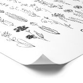 Bloemen en Poster voor inkttekening (Hoek)