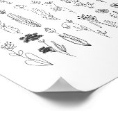 Bloemen en Poster voor inkttekening (Hoek)