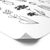 Bloemen en Poster voor inkttekening (Hoek)