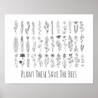 Bloemen en Poster voor inkttekening