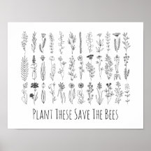 Bloemen en Poster voor inkttekening