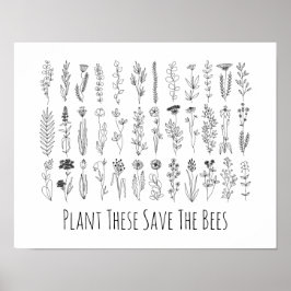 Bloemen en Poster voor inkttekening