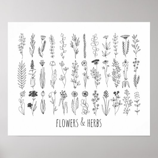 Bloemen en Poster voor inkttekening (Voorkant)