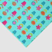 Bloemen en potten in de schemering tissuepapier (Detail)