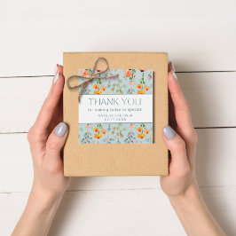 Bloemen en Prosecco Blauw Bloemige Bruidsdouche Bedankjes Labels