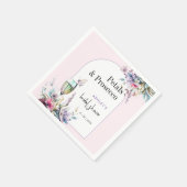 Bloemen en Prosecco Bloemboog Bruidsfeest Servet (Hoek)