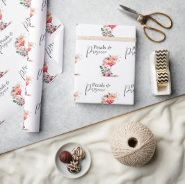 Bloemen en Prosecco Bloemige Bruids-Shower Brunch Cadeaupapier