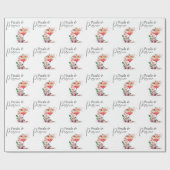 Bloemen en Prosecco Bloemige Bruids-Shower Brunch Cadeaupapier (Vlak)