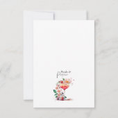Bloemen en Prosecco Bloemige Bruidsdouche Brunch Bedankkaart (Achterkant)