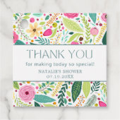 Bloemen en Prosecco Bruidsdiner Bedankjes Labels (Voorkant)