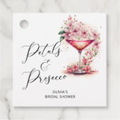 Bloemen en Prosecco Bruidssalon Bedankt Bedankjes Labels (Voorkant)