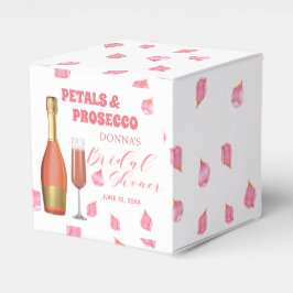 Bloemen en Prosecco Gouden Fles Bruidsdiner Bedankdoosjes