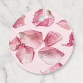 Bloemen en Prosecco Heet roze Bruids- Bedankt Bedankjes Labels (Achterkant)