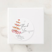 Bloemen en Prosecco Heet roze Bruids- Bedankt Bedankjes Labels (In situ)