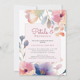 Bloemen en Prosecco Koppels Bruidsfeest  Kaart