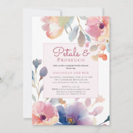Bloemen en Prosecco Koppels Bruidsfeest  Kaart