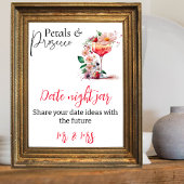 bloemen en prosecco poster